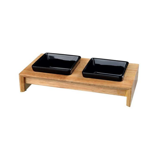 Trixie Napf-Set Keramik/Holz – Eleganz und Funktionalität für Ihr Haustier
