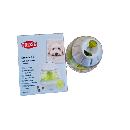 Trixie Steh-Auf-Snack-Ei - Futterspielzeug mit herausnehmbaren Platten – Fördert die Intelligenz deines Hundes und deiner Katze