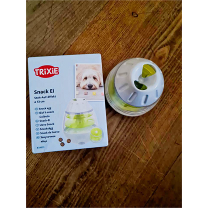 Trixie Steh-Auf-Snack-Ei - Futterspielzeug mit herausnehmbaren Platten – Fördert die Intelligenz deines Hundes und deiner Katze