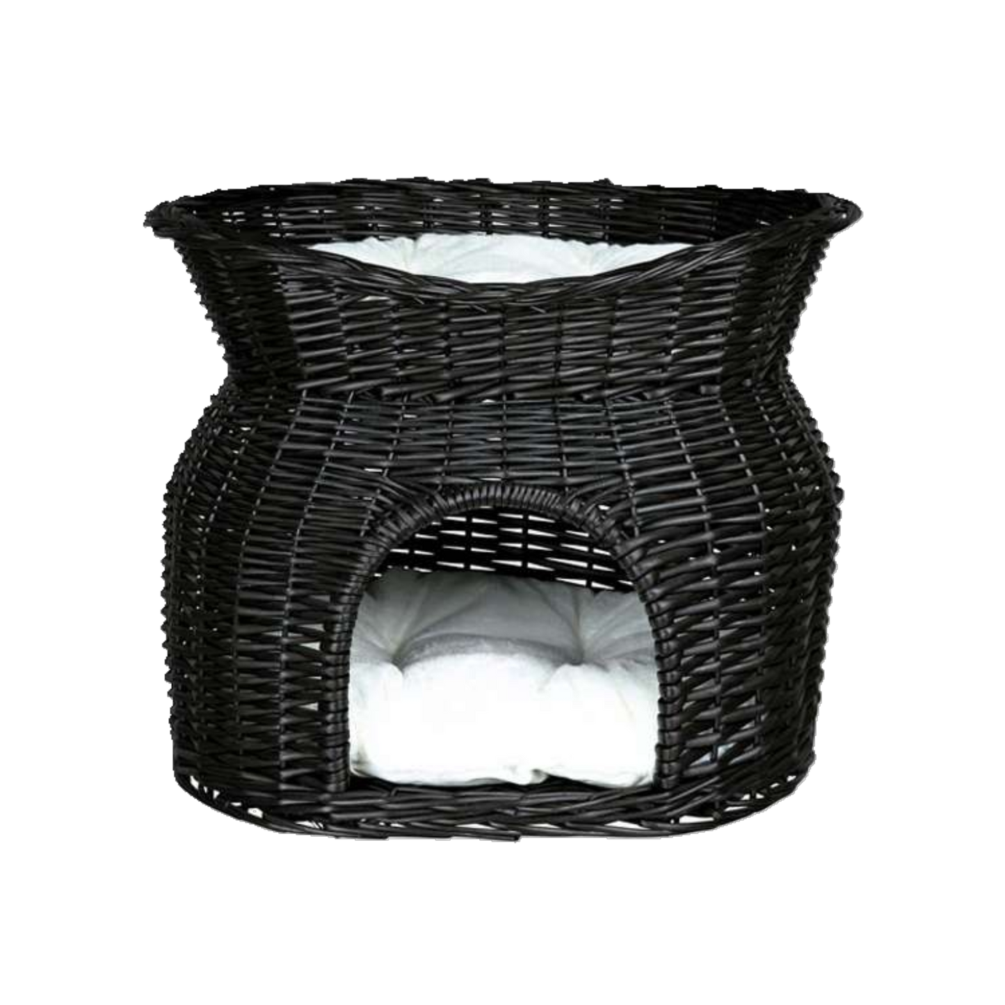 Trixie Weidenkorb mit Liegedach & Kissen – Eleganter Komfort für anspruchsvolle Fellnasen