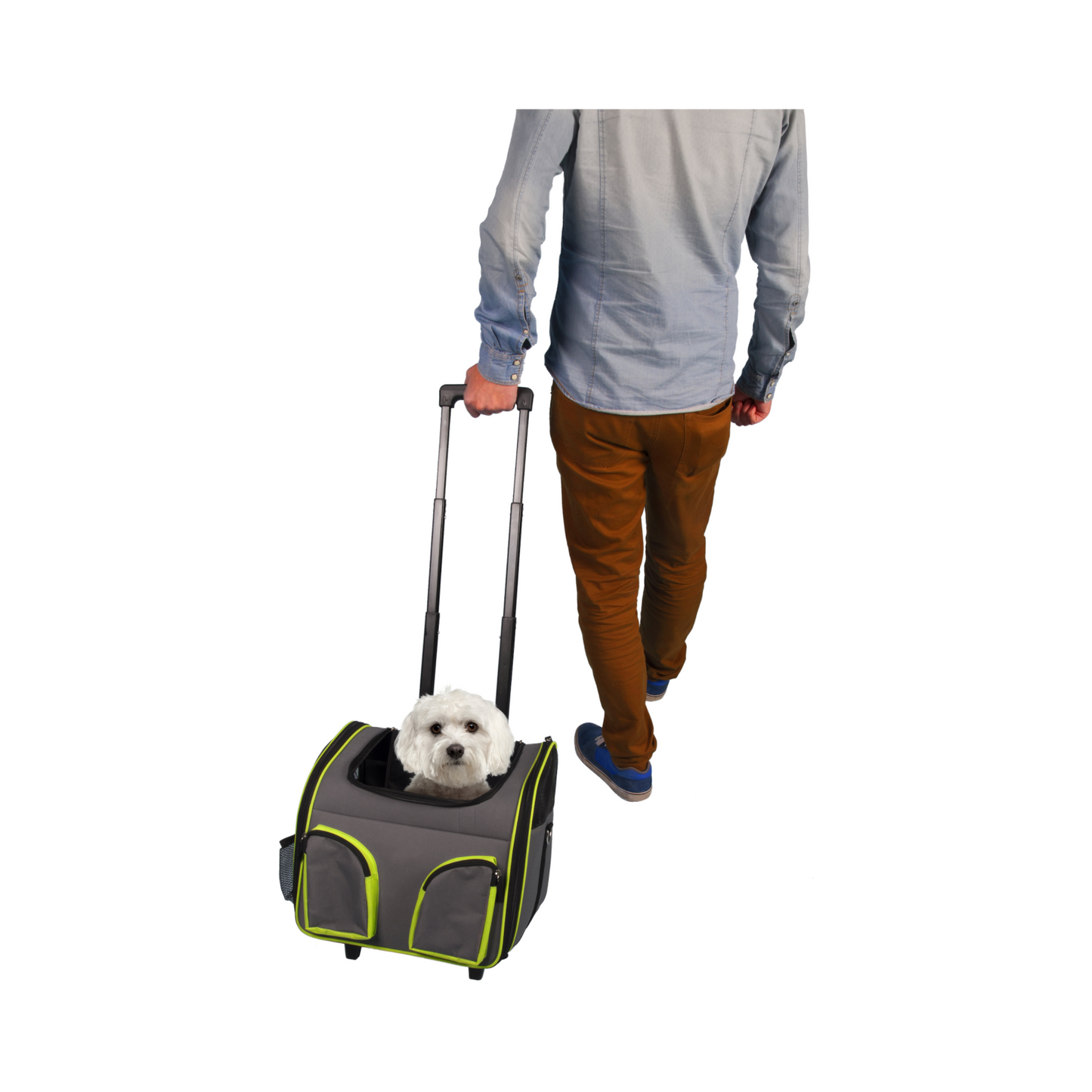 Trolley Maggy Grau/Fluo – Rollen statt Schleppen