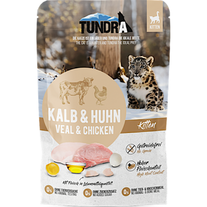Tundra Cat - Frischebeutel mit Kalb & Huhn für Kitten