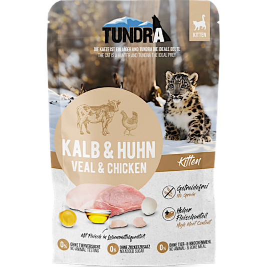 Tundra Cat - Frischebeutel mit Kalb & Huhn für Kitten