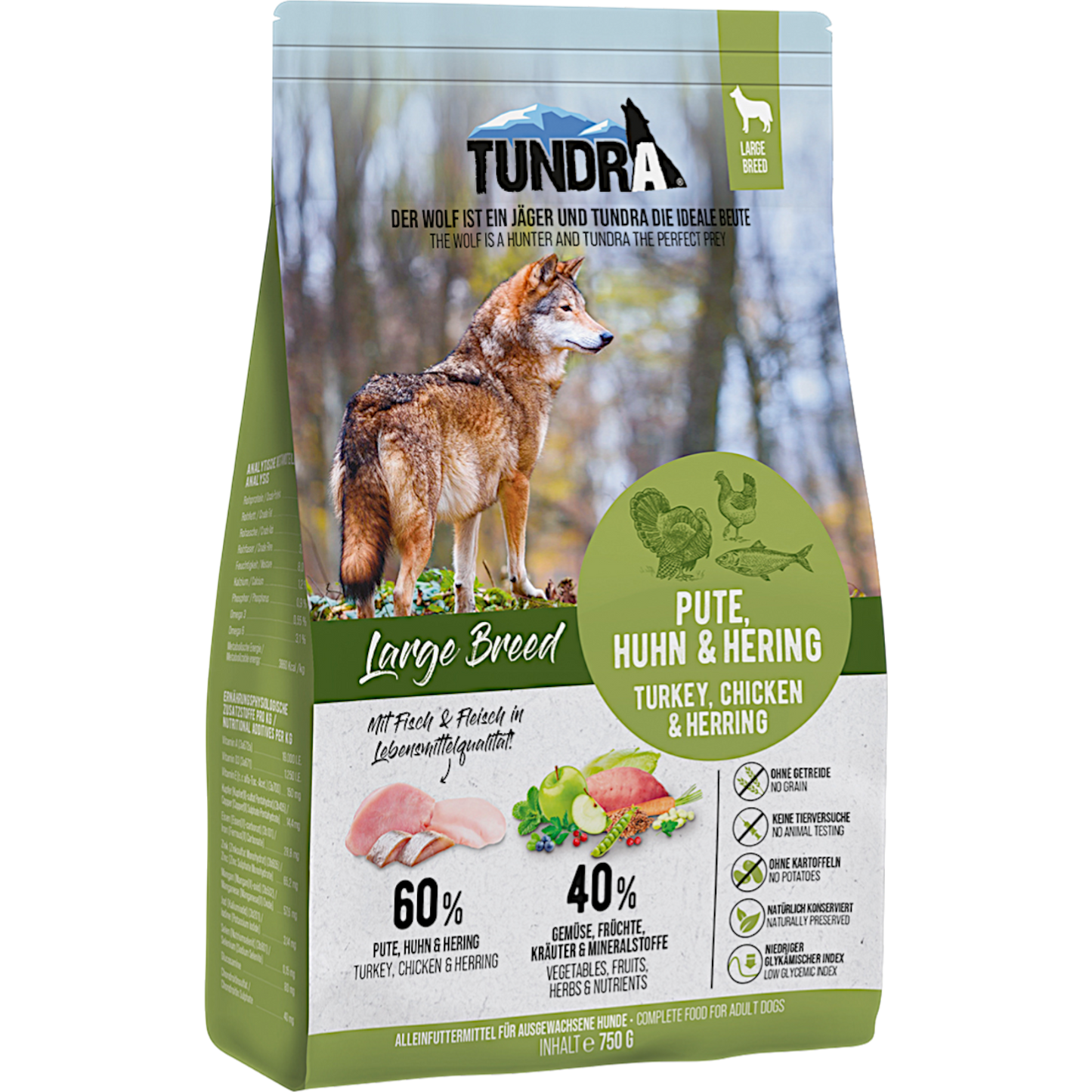 Tundra Dog - Pute, Huhn & Hering für große Hunde