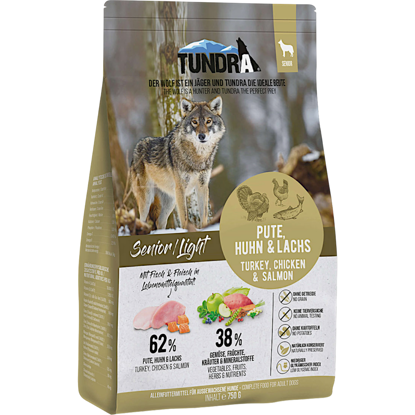 Tundra Dog - Pute, Huhn & Lachs Light für Senior