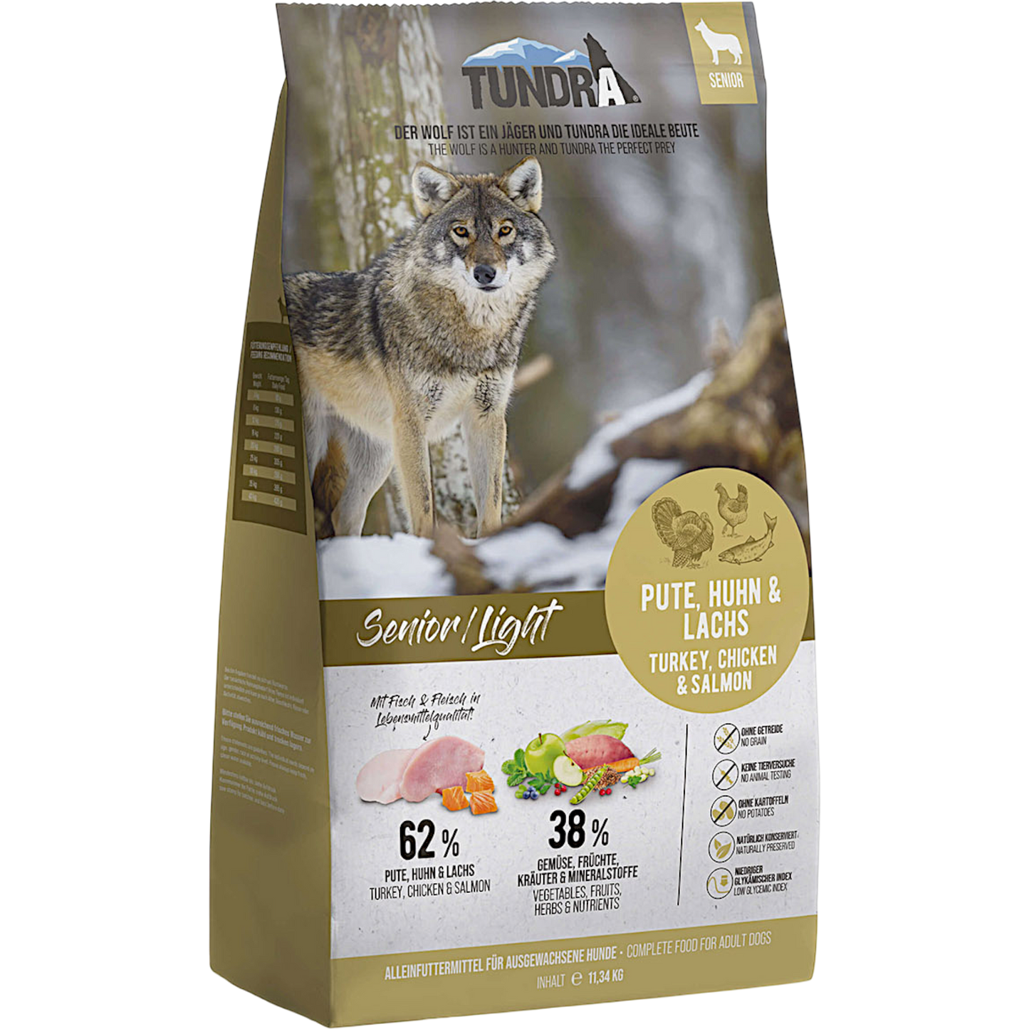 Tundra Dog - Pute, Huhn & Lachs Light für Senior