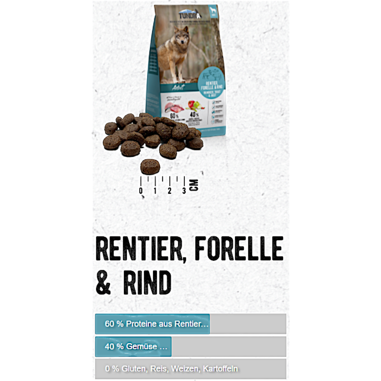 Tundra Dog - Rentier, Forelle & Rind