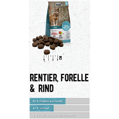 Tundra Dog - Rentier, Forelle & Rind
