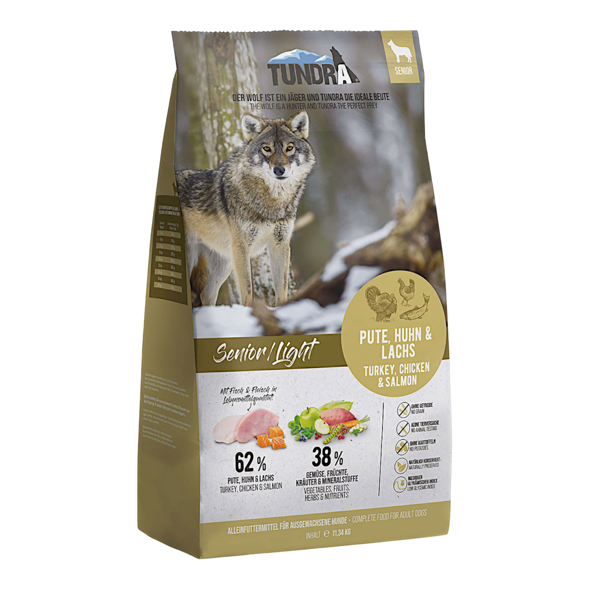 Tundra Dog - Pute, Huhn & Lachs Light für Senior