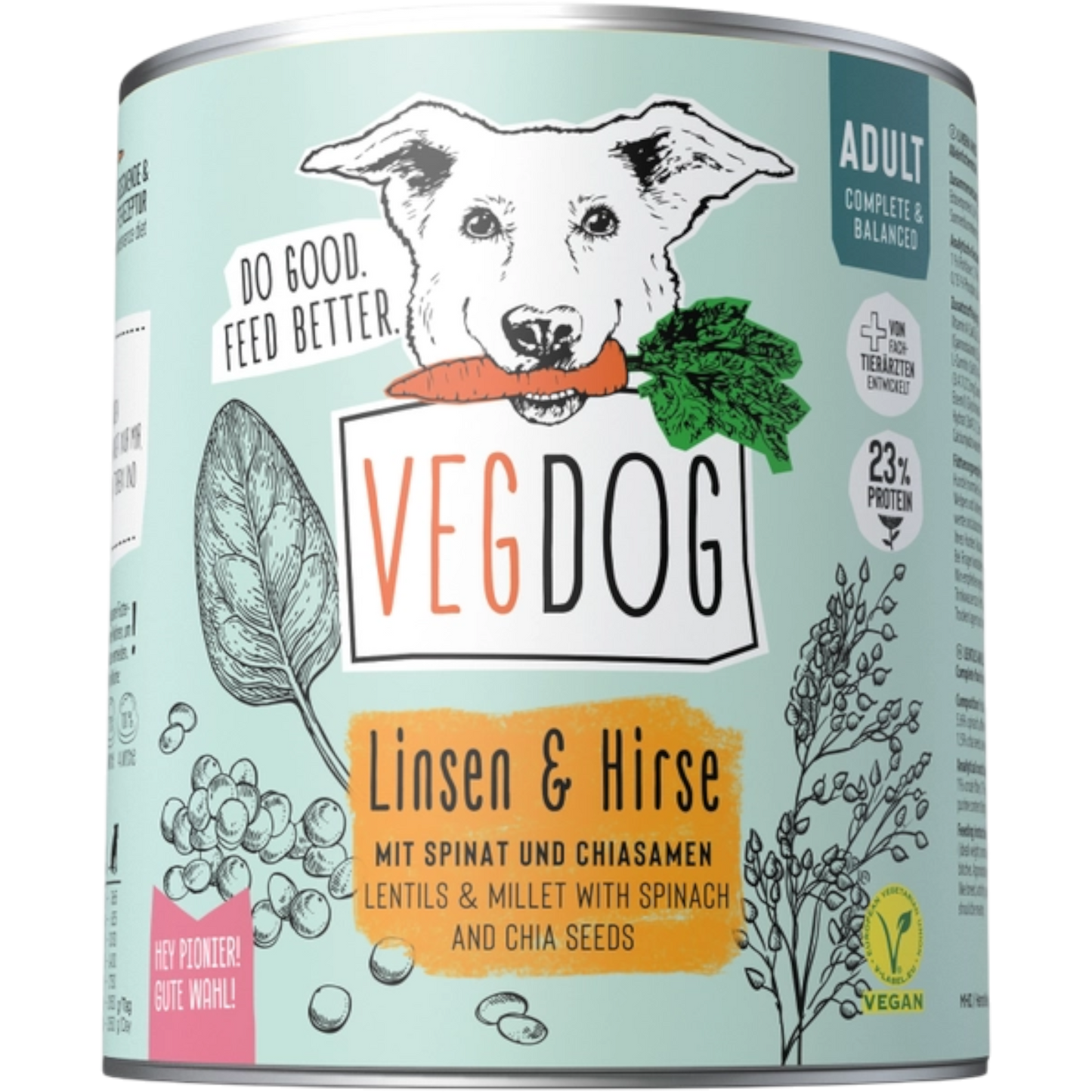 VegDog - ADULT Linsen & Hirse