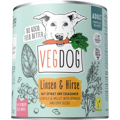 VegDog - ADULT Linsen & Hirse