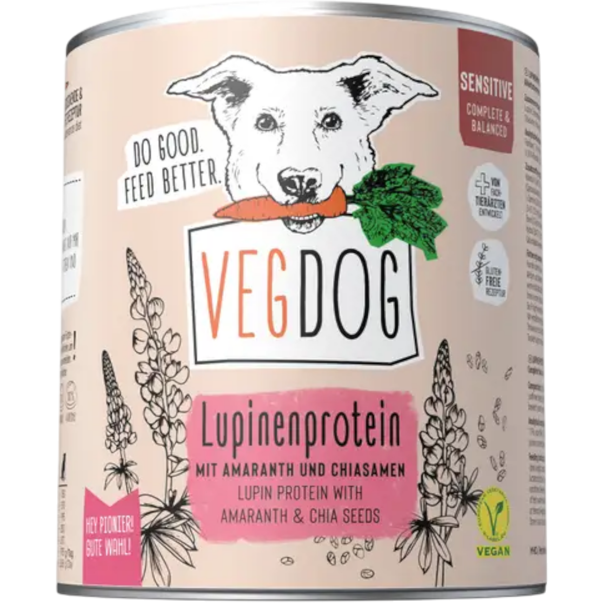 VEGDOG SENSITIVE Lupinenprotein – Veganes Hundefutter für Allergiker – Dein  Fellnasen Shop