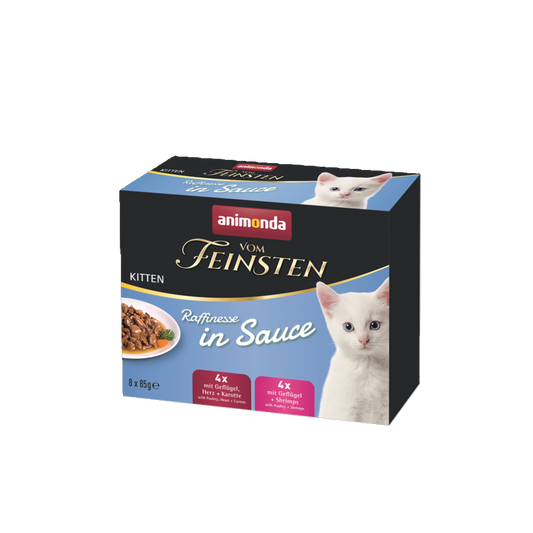 Vom Feinsten Raffinesse in Sauce Kitten Mixpack – 2 Sorten für heranwachsende Katzen