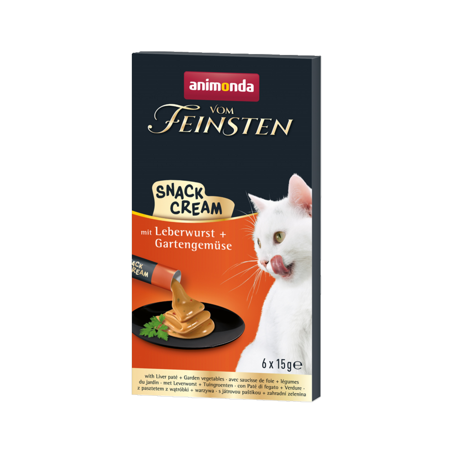 Vom Feinsten Snack-Cream Adult – Leberwurst & Gartengemüse – Herzhafter Schleck-Snack für zwischendurch