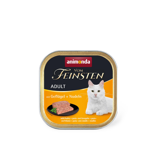 Vom Feinsten Adult Pastete mit Geflügel + Nudeln Klar positionierte Premium-Pastete