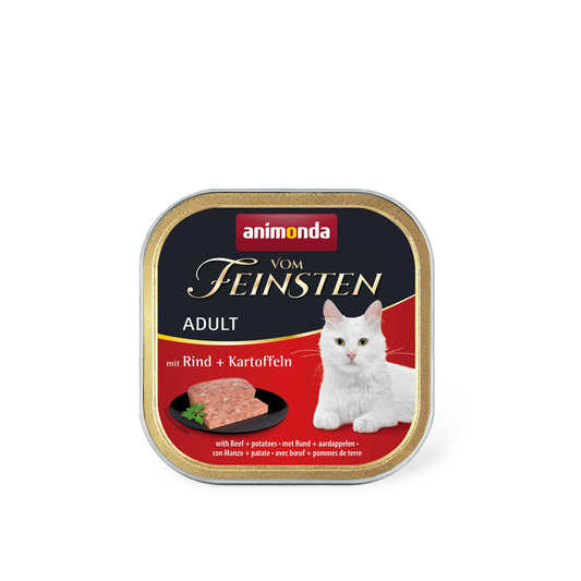 Vom Feinsten Adult Pastete mit Rind + Kartoffeln Klar positionierte Premium-Pastete