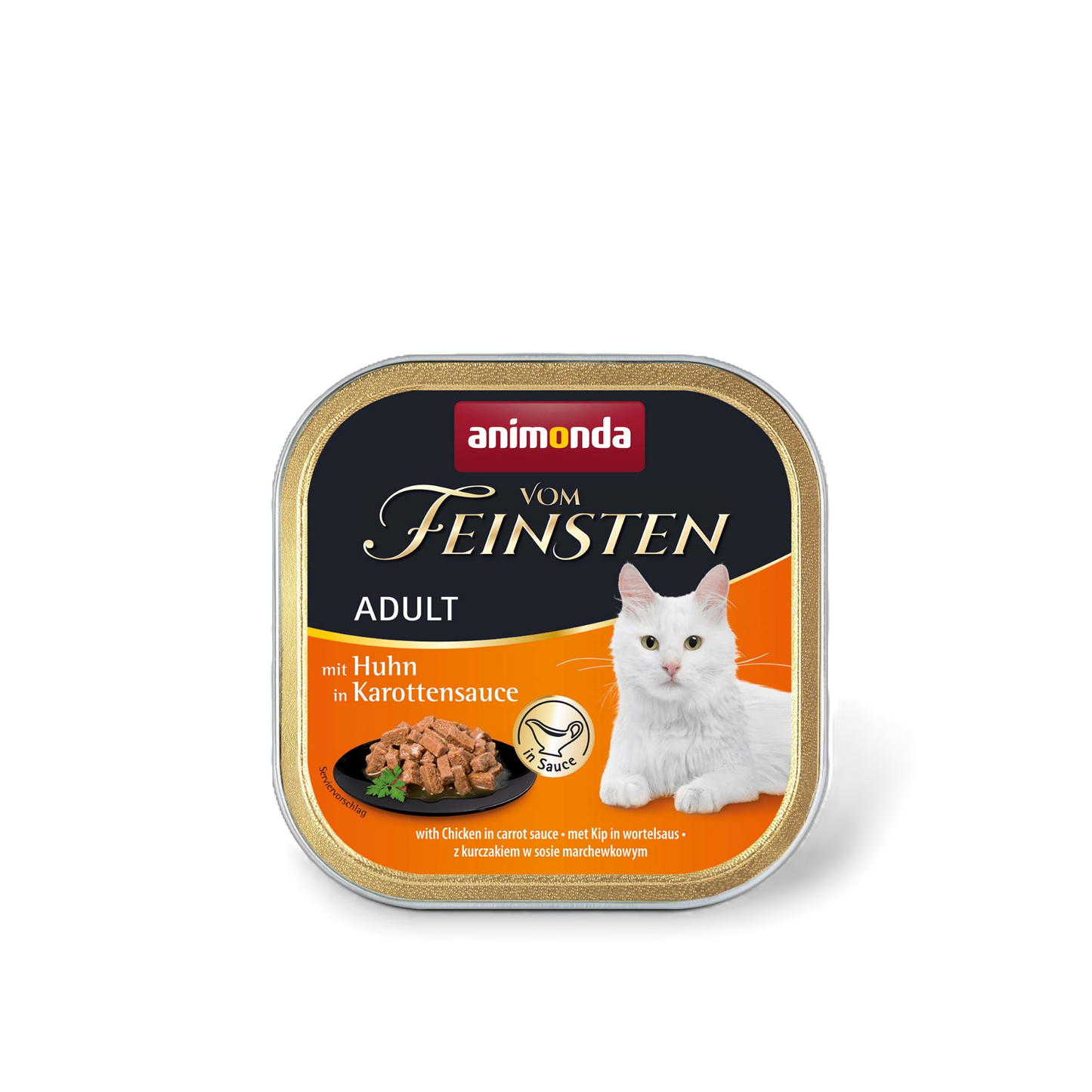 Vom Feinsten Adult in Sauce – Huhn in Karottensauce Feines Ragout mit zartem Huhn und milder Karottensauce