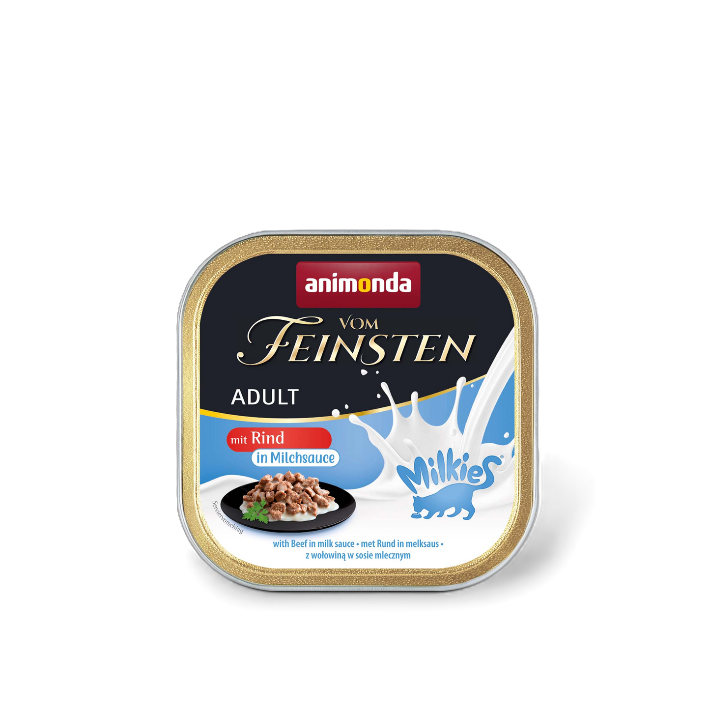 Vom Feinsten Adult mit Milkies®-Sauce – Rind in Milchsauce Cremiger Genuss trifft ausgewogene Premium-Ernährung.