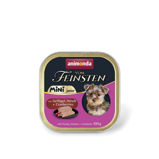 Vom Feinsten Junior Mini mit Geflügel, Hirsch + Cranberrys – ein smarter Start ins Leben