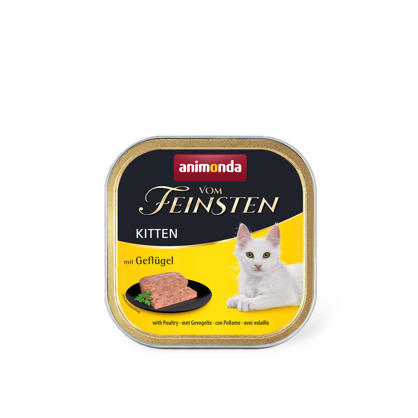 Vom Feinsten Kitten mit Geflügel Fein abgestimmte Premium-Ernährung für einen erfolgreichen Start ins Katzenleben.