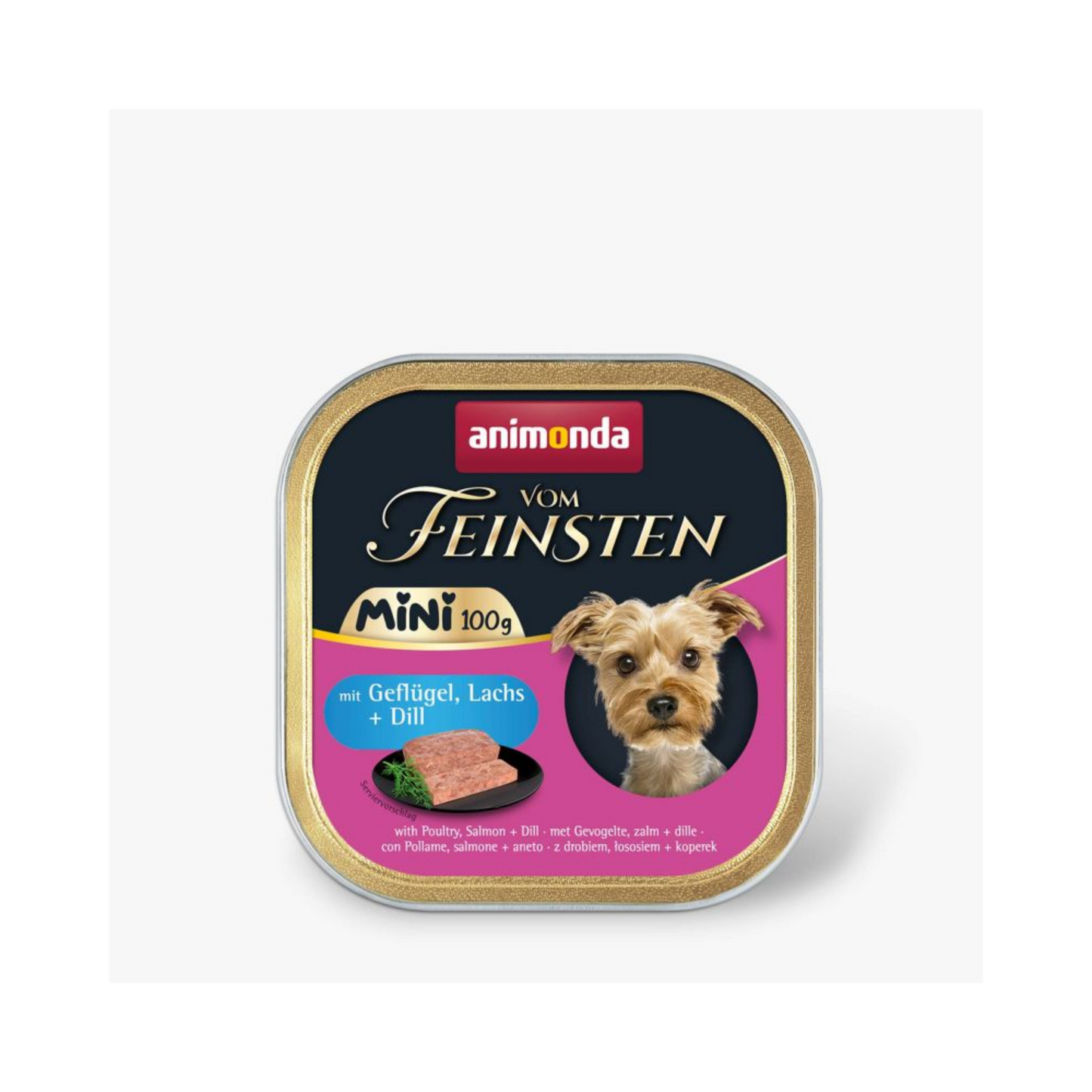 Vom Feinsten Mini Adult mit Geflügel, Lachs + Dill – Genuss auf Mini-Format