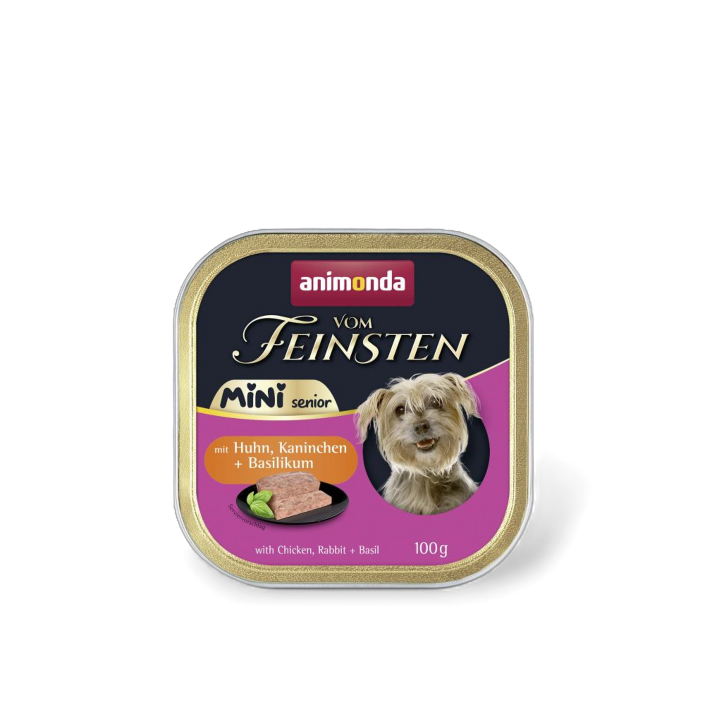 Vom Feinsten Senior Mini mit Huhn + Kaninchen & Basilikum – Premiumgenuss für kleine Senioren
