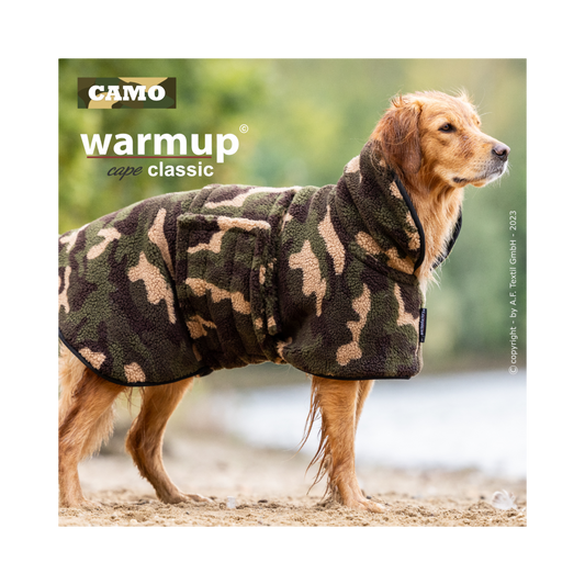 Warmup Cape Classic Camouflage – Wende-Cape für Schutz, Wärme und Stil