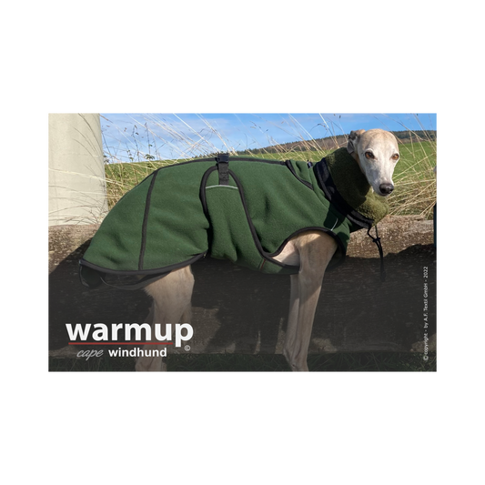Warmup Cape Pro Windhund – Wende-Cape für sensible Athleten
