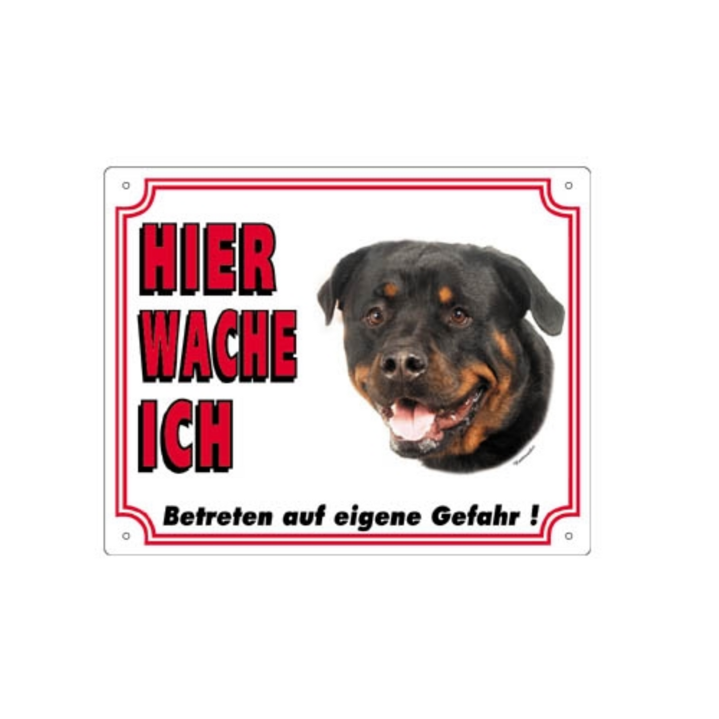 Warntafel V2 Rottweiler