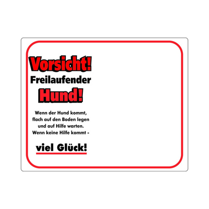 Warntafel V2 Vorsicht! Freilaufender Hund!