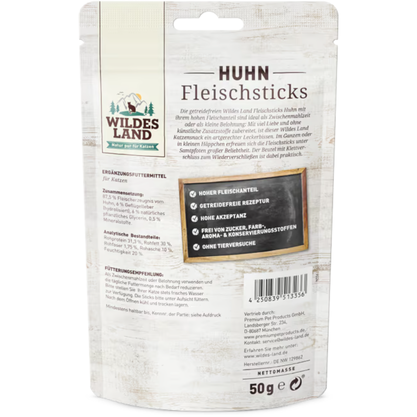 Wildes Land Cat - Fleischsticks Huhn