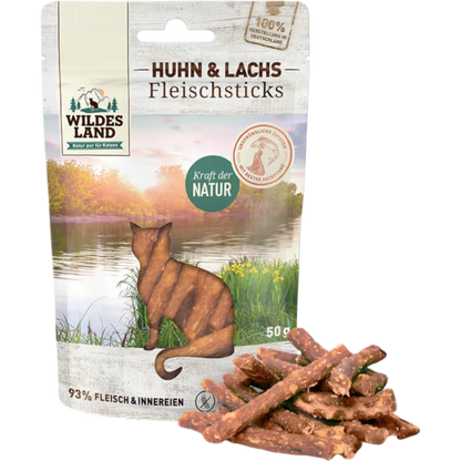 Wildes Land Cat - Fleischsticks Huhn & Lachs