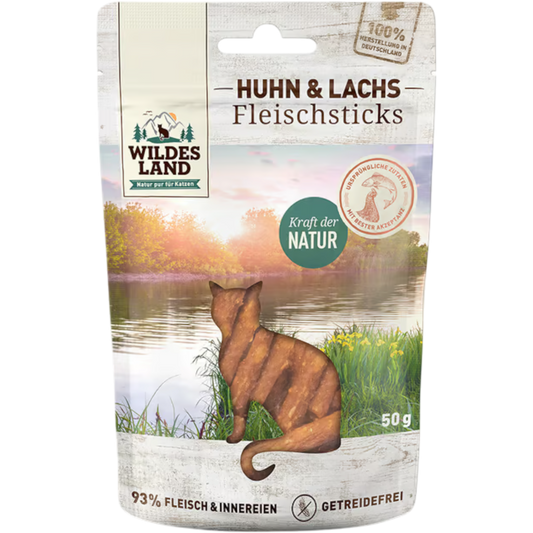 Wildes Land Cat - Fleischsticks Huhn & Lachs