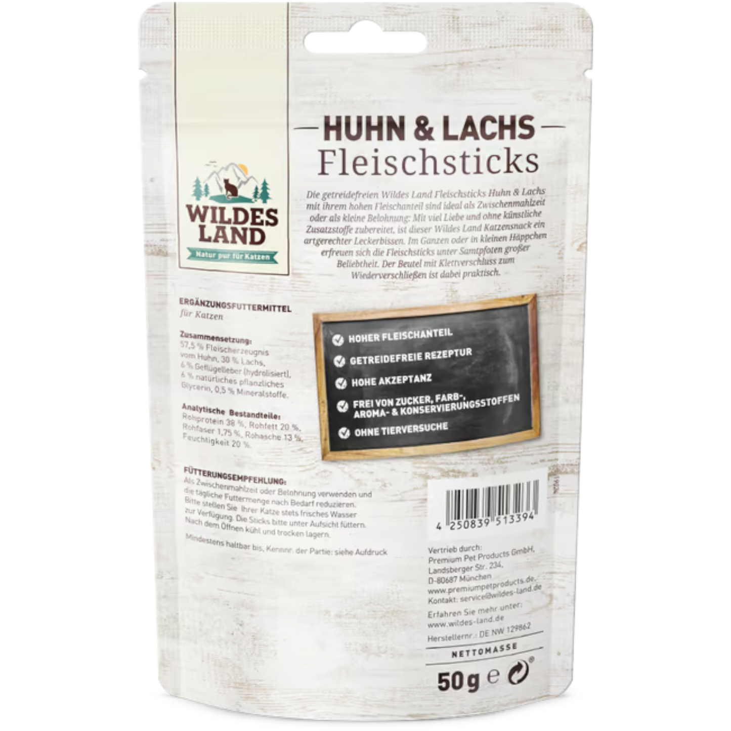 Wildes Land Cat - Fleischsticks Huhn & Lachs
