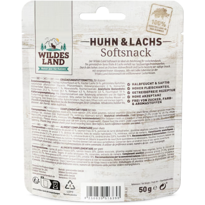 Wildes Land Cat - Softsnack Huhn & Lachs