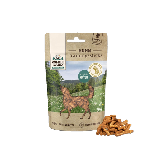 Wildes Land Trainingssticks Huhn – Natürlicher Snack für echte Leistungsträger