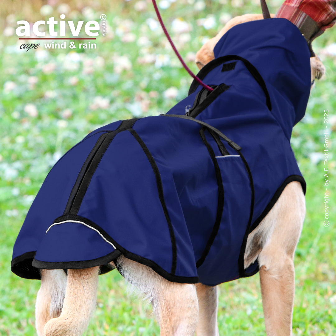 Active Cape WIND & RAIN – Stylischer Wetterschutz für aktive Hunde