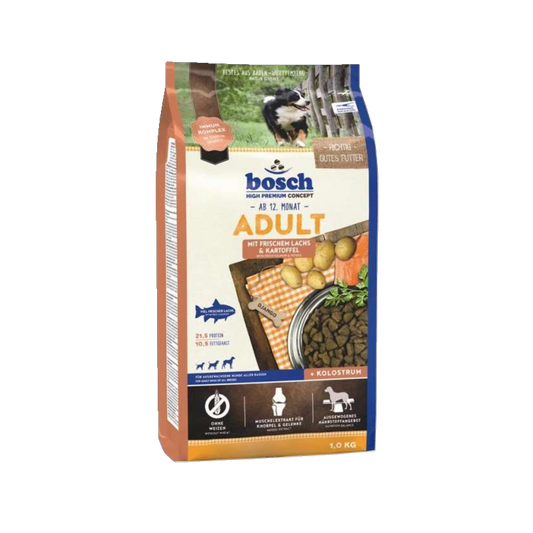 bosch ADULT - Lachs & Kartoffel – Für ein aktives Leben mit glänzendem Fell
