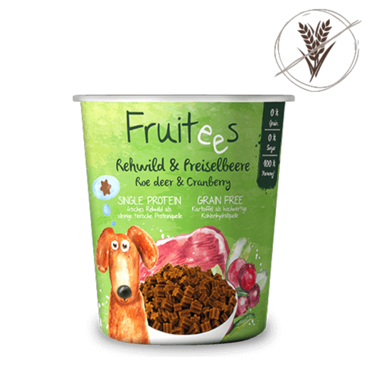 bosch Fruitees Rehwild & Preiselbeeren – halbfeuchte Trainingssnacks