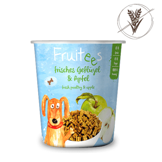 bosch Fruitees mit Apfel – halbfeuchter Trainingssnack für Hunde