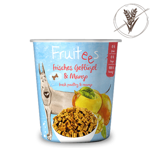 bosch Fruitees mit Mango – halbfeuchte Mini-Snacks für das Hundetraining