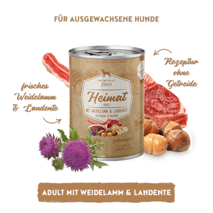 bosch Heimat Adult – Getreidefreies Nassmenü mit Weidelamm & Landente