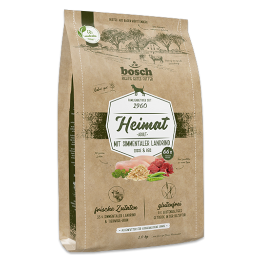 bosch Heimat Adult – Premium-Menü mit frischem Simmentaler Landrind & Tierwohl-Huhn