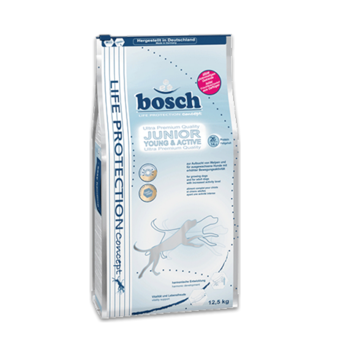 bosch Junior Young & Active  Alleinfuttermittel für Welpen und Junghunde bis zum 12. Lebensmonat