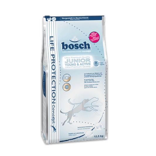 bosch Junior Young & Active  Alleinfuttermittel für Welpen und Junghunde bis zum 12. Lebensmonat