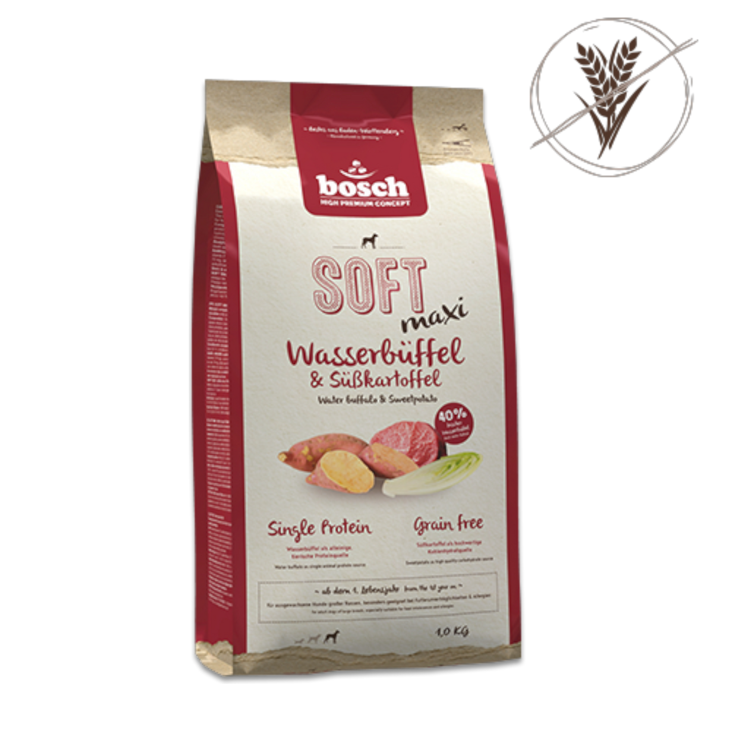 bosch SOFT Maxi - Wasserbüffel & Süßkartoffel – Für große Hunde mit sensibler Verdauung