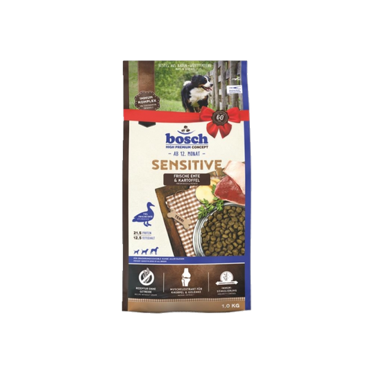 bosch Sensitive Ente & Kartoffel – Trockennahrung für ausgewachsene, ernährungssensible Hunde