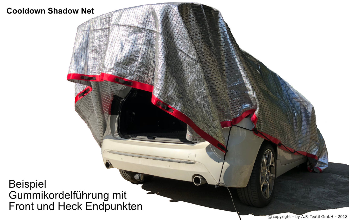 Cooldown Shadow Net – Flexibler Hitzeschutz mit Alu-Beschichtung