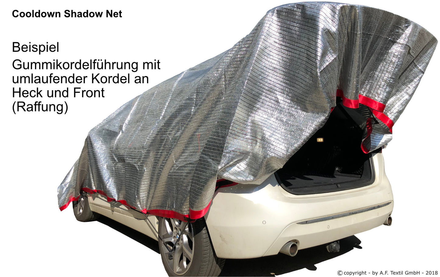 Cooldown Shadow Net – Flexibler Hitzeschutz mit Alu-Beschichtung