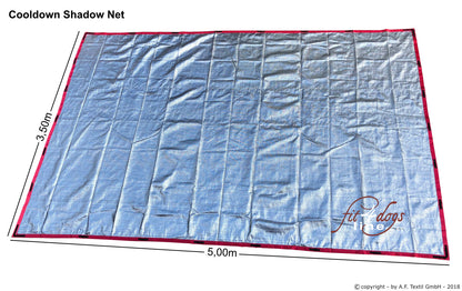 Cooldown Shadow Net – Flexibler Hitzeschutz mit Alu-Beschichtung